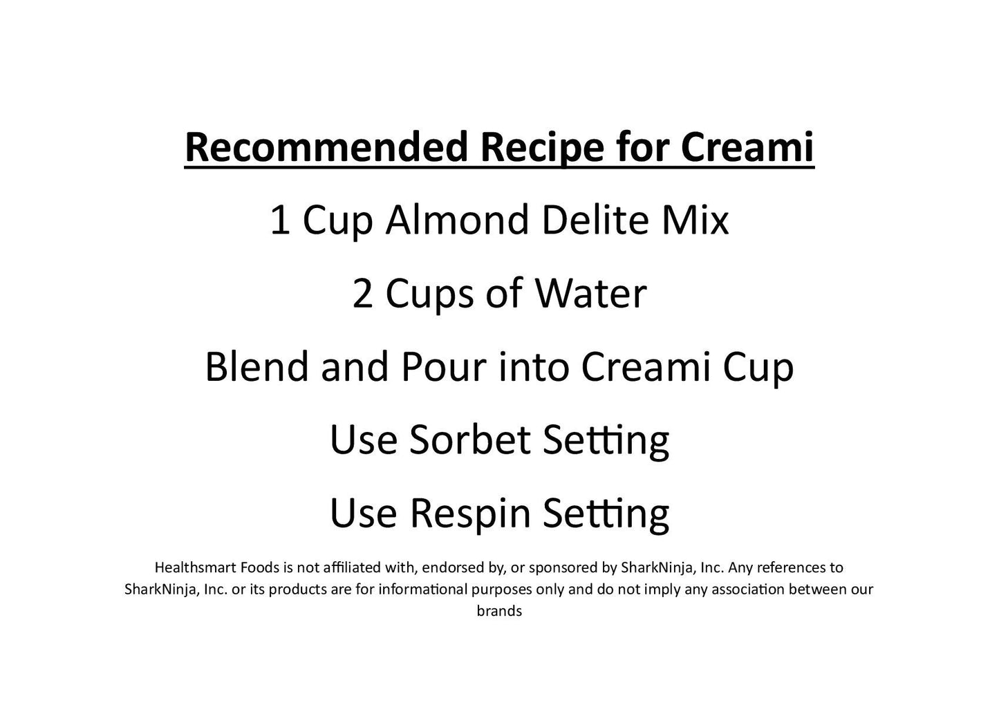 Non-Dairy Almond Delite