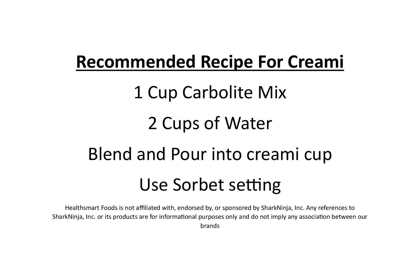 Carbolite Frozen Dessert